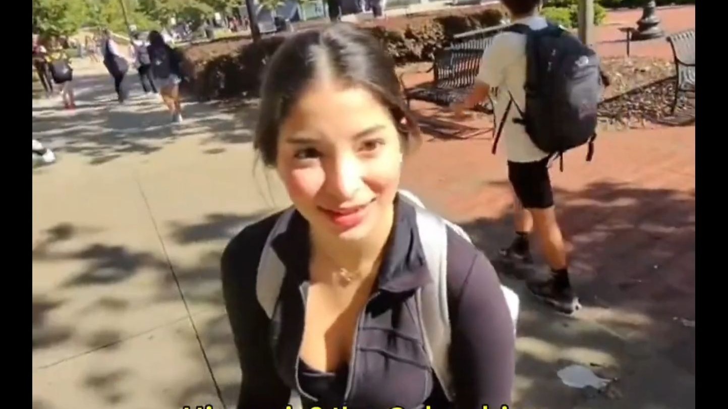捷克街头搭讪-银色短发的吊带女仆